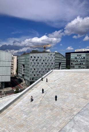 Opera w Oslo dach