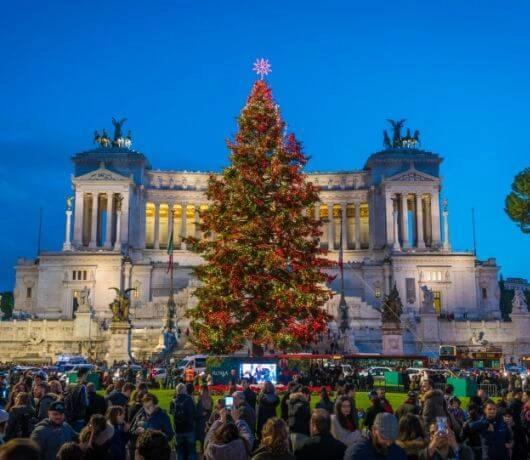 Rzym choinka piazza venezia